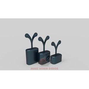 INSK-2029-AHŞAP ÜÇLÜ KÜPELİK-6*3*(H:11-13-015)